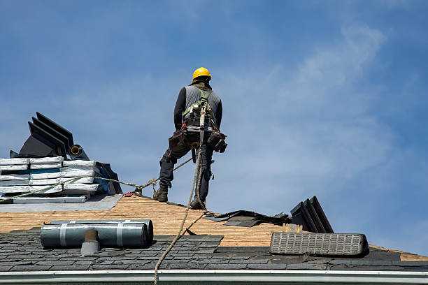 Professional Gutter Installation technician working in Hurley, MS